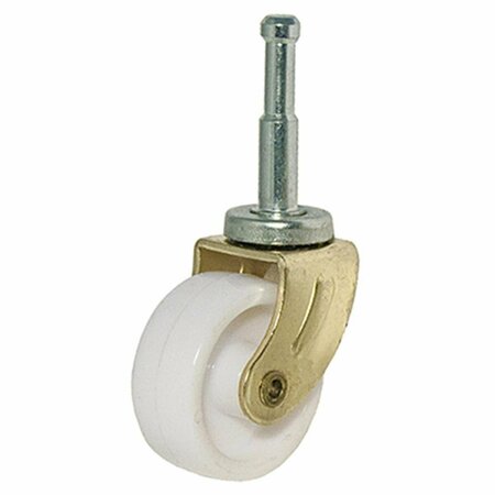 CONVENIENCE CONCEPTS 1.62 in. TruGuard Wheel Caster, White with Brass Finish, 2PK HI3241883